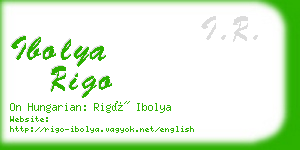 ibolya rigo business card